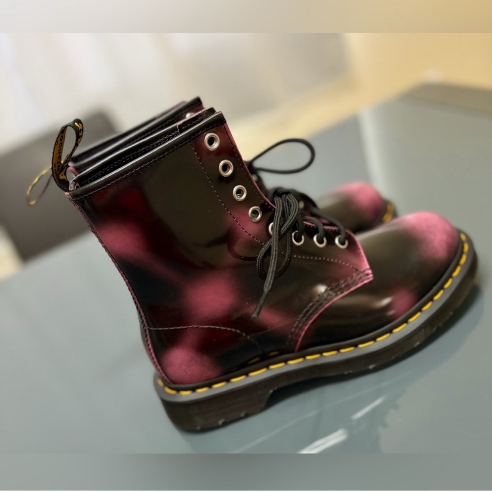 Dr. Martens 1460 Arcadia Pink & Black Lace-Up Boots